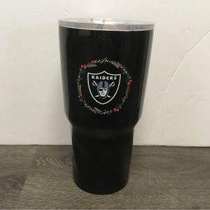 Great American Las Vegas Raiders Christmas Travel Tumbler NFL 30oz Hot Cold